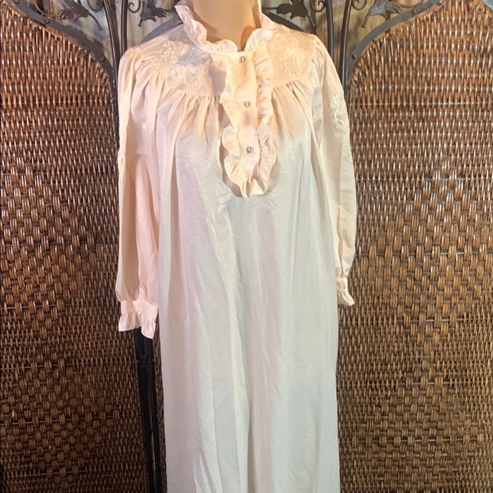 Vintage Sara Beth Satin Nightgown Size S